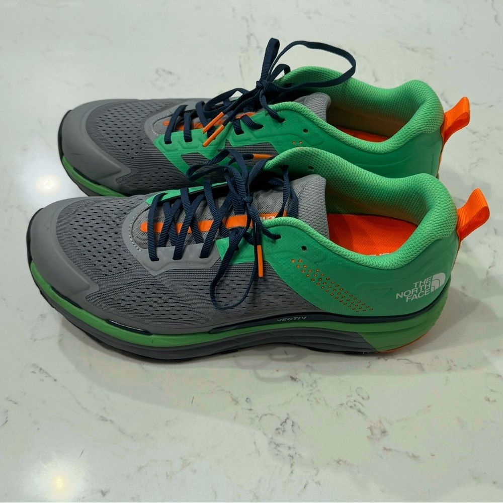 Men’s The North Face Gray and Green Athletic Shoes